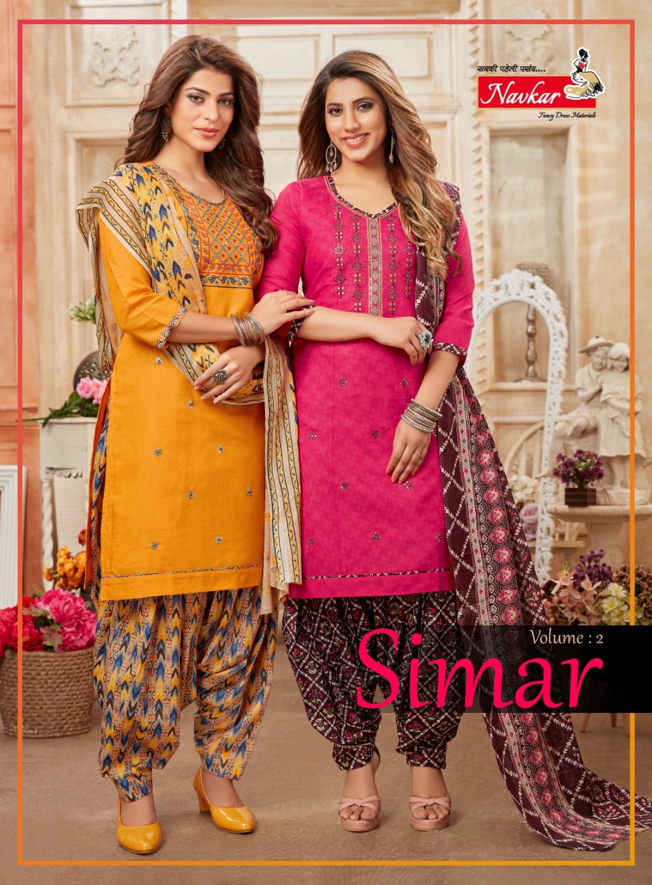 Navkar Simar Vol 2 Casual Wear Wholesale Cotton Printed Readymade Suit Catalog
